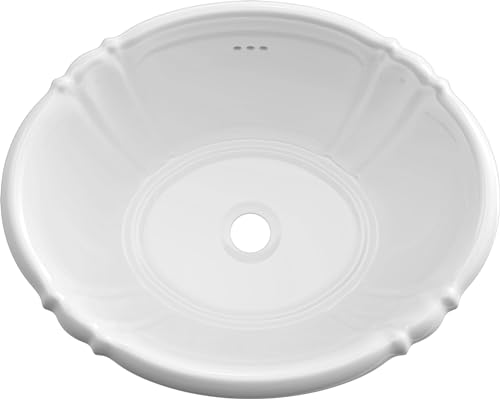 PROFLO PF1125 Richardson 17-5/8″ Oval Vitreous China Drop In Bathroom Sink with Overflow - White